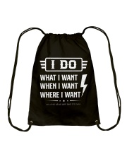 I Do What I Want Drawstring Bag thumbnail