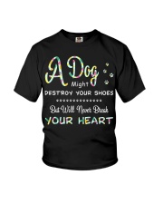 Dogs will never break your heart Youth T-Shirt thumbnail