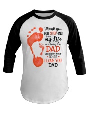 Dad Thanks For Stepping Into My Life I Love You Baseball Tee tile