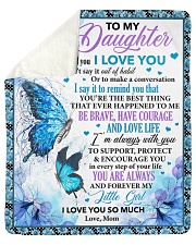 When I Tell U I Love U Butterfly Mom To Daughter Sherpa Fleece Blanket tile