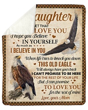 Never Forget That I Love U Eagle Mom To Daughter Sherpa Fleece Blanket tile