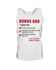 Bonus Dad Thanks For Being The Dad Unisex Tank tile