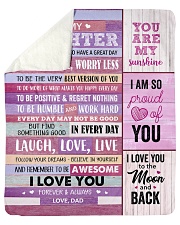 You Are My Sunshine Dad To Daughter Sherpa Fleece Blanket tile