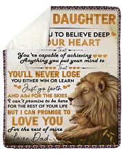 I Want U To Believe Deep In Heart Dad To Daughter Sherpa Fleece Blanket tile