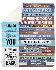 I Love U More Than Anything Dad To Daughter Sherpa Fleece Blanket - 50" x 60" thumbnail