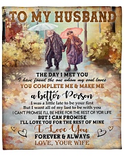 The Day I Met You Wife To Husband Fleece Blanket - 50" x 60" front