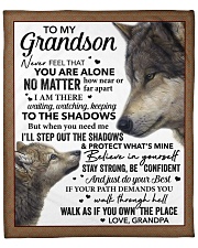 Never Feel You Are Alone Grandpa To Grandson Fleece Blanket - 50" x 60" front