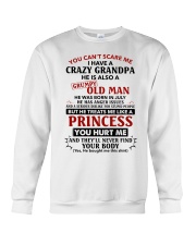 You Can't Scare Me Have Grandpa 7- Granddaughter Crewneck Sweatshirt tile