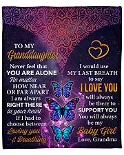 Never Feel That U Are Alone Grandma-Granddaughter Fleece Blanket - 50" x 60" front