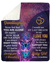 Never Feel That U Are Alone Grandma-Granddaughter Sherpa Fleece Blanket tile