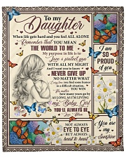 When Life Get Hard And Feel Alone Mom To Daughter Fleece Blanket - 50" x 60" front