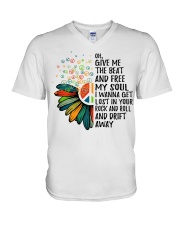 Give Me The Beat And Frees My Soul Hippie V-Neck T-Shirt tile