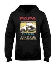 Papa The Man The Myth The Bad Influence Hooded Sweatshirt tile