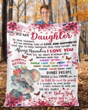 In This Blanket Im Sending LotsOf Love To Daughter Fleece Blanket - 50" x 60" aos-coral-fleece-blanket-50x60-lifestyle-front-01b