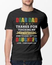 Dad Thanks for teaching me how to be a man Classic T-Shirt lifestyle-mens-crewneck-front-13