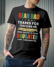 Dad Thanks for teaching me how to be a man Classic T-Shirt lifestyle-mens-crewneck-front-6