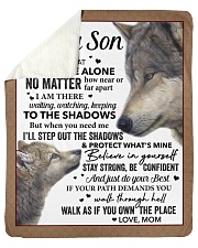 Never Feel That You Are Alone Mom To Son Sherpa Fleece Blanket - 50" x 60" thumbnail