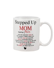 Stepped Up Mom personalized Name Mug front