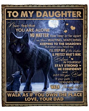 Never Feel That U Are Alone Wolf Dad To Daughter Fleece Blanket - 50" x 60" front