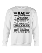 Thanks For Valuing Me As A Daughter Crewneck Sweatshirt thumbnail