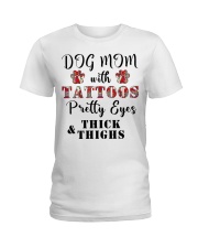 Dog Mom With Tattoos Ladies T-Shirt front