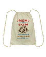 Mom And Son Best Freakin' Partner In Crime Drawstring Bag tile