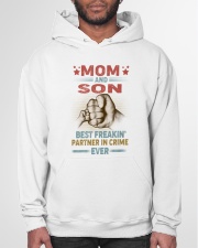 Mom And Son Best Freakin' Partner In Crime Hooded Sweatshirt garment-hooded-sweatshirt-front-03