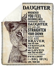 Daughter Lion Remember Straighten Your Crown Sherpa Fleece Blanket - 50" x 60" thumbnail
