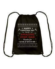 Happy Christmas Day To My Amazing Step-dad Drawstring Bag thumbnail
