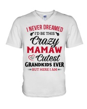 Here I am MAMAW V-Neck T-Shirt thumbnail