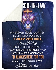 Wherever Journey In Life Lion MIL To Son-In-Law Sherpa Fleece Blanket tile