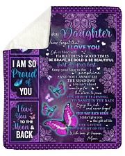 Never Forget That I Love U Mom To Daughter Sherpa Fleece Blanket tile