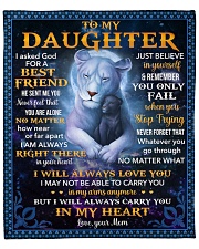 I Asked God For A Best Friend Lion Mom To Daughter Fleece Blanket - 50" x 60" front