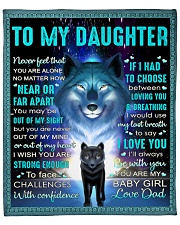 Never Feel That U Are Alone Wolf Dad To Daughter Fleece Blanket - 50" x 60" front