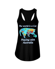 Cat World Map Ladies Flowy Tank thumbnail