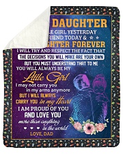 Little Girl Yesterday Friend Today-Dad To Daughter Sherpa Fleece Blanket tile