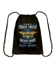 I Am A Crazy Uncle Drawstring Bag thumbnail