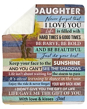 Never Forget That I Love U Dad To Daughter Sherpa Fleece Blanket tile