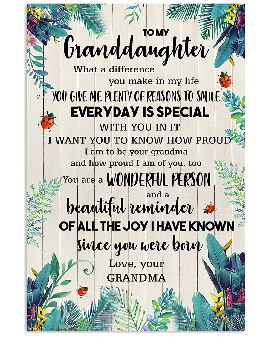 To My Granddaughter 11x17 Poster