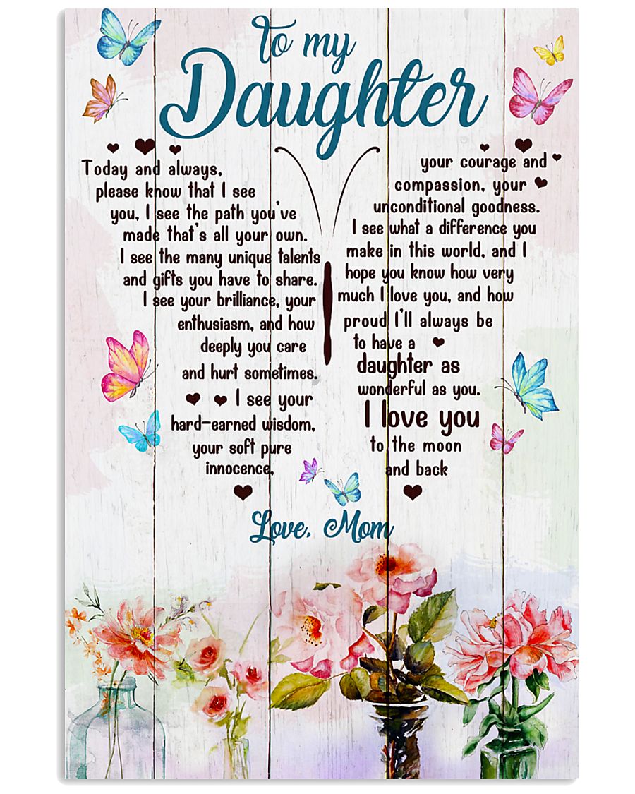 Daughter Butterfly I Love You To The Moon And Back 11x17 Poster
