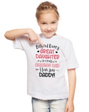 Behind Every Great Daughter Is A Truly Amazing Dad Youth T-Shirt lifestyle-youth-tshirt-front-2