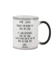 Personalized NameThanks For Being My Son-In-Law Color Changing Mug tile