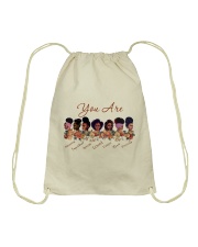 U are amazing important special loved unique kind Drawstring Bag tile