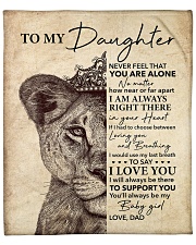 Lion-Never Feel That U Are Alone - Dad-To-Daughter Fleece Blanket - 50" x 60" front