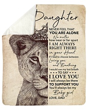 Lion-Never Feel That U Are Alone - Dad-To-Daughter Sherpa Fleece Blanket - 50" x 60" thumbnail