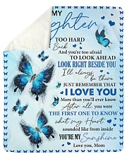 When It's Too Hard To Look Back Mom To Daughter Sherpa Fleece Blanket tile