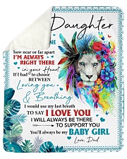 Never Feel That U Are Alone Dad To Daughter Sherpa Fleece Blanket - 50" x 60" thumbnail