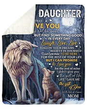 Never Forget That I Love U Wolf Mom To Daughter Sherpa Fleece Blanket - 50" x 60" thumbnail