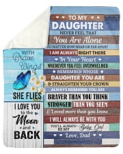 Never Feel That You Are Alone Dad To Daughter Sherpa Fleece Blanket tile