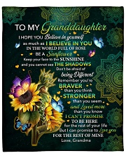 I Hope U Believe In Yourself Sunflower GM To GD Fleece Blanket - 50" x 60" front